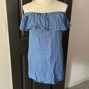Off the shoulder Jean dress